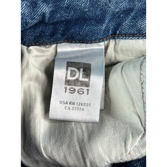 DL1961 Jeans Womens 28 Mara Instasculpt Straight Ankle Gravity Frayed Hem Mid - Picture 3 of 9